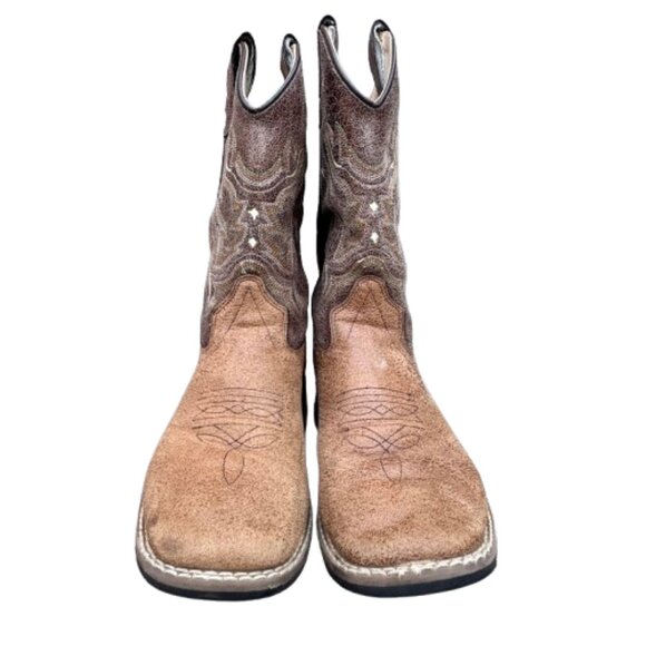 Old West Cowboy Boots Youth Size 3.0-D Style VB9113 Western Rodeo Ranch - Picture 2 of 11